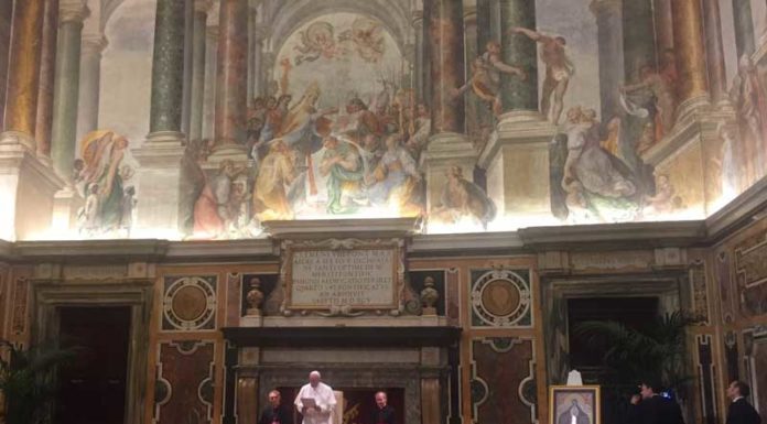 Audiencia de la Orden del Santo Sepulcro con el Papa Francisco © @ocssj