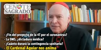 En la columna El Cenote Sagrado del 24 de abril de 2020: ¿Fin del proyecto de la 4T por el coronavirus?; La OMS, ¿dictadura médica?; ¿Cuánto durará la contingencia sanitaria?; El Cardenal Aguiar nos anima